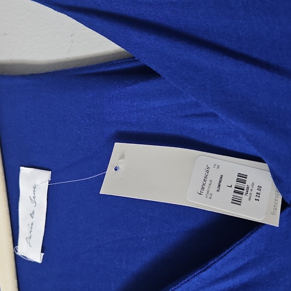 Francesca’s Royal Blue  sleeves Top Size L Brand New - Picture 3 of 5